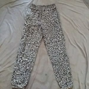 H&M leopard trousers